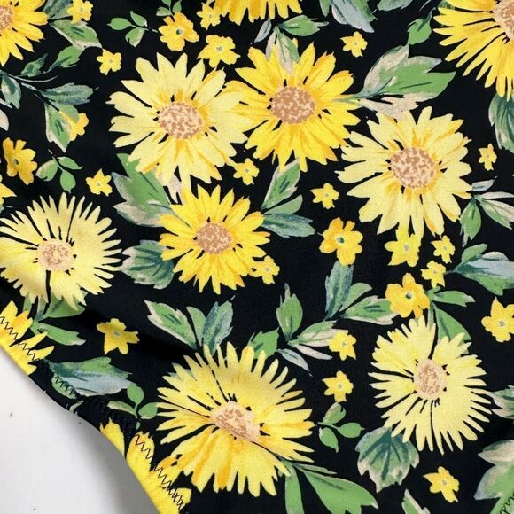 NWT Old Navy Plus Size Black Yellow Sunflower Bikini Swim Bottoms Size 3X/24-26 - Picture 6 of 10
